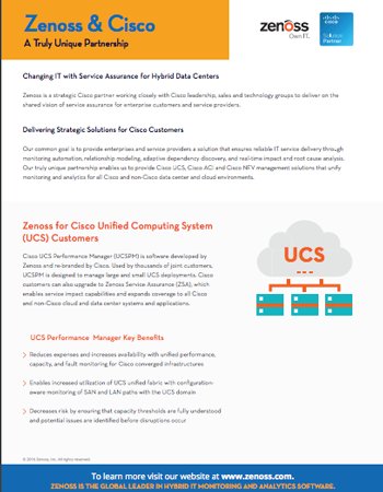 Zenoss & Cisco: A Truly Unique Partnership