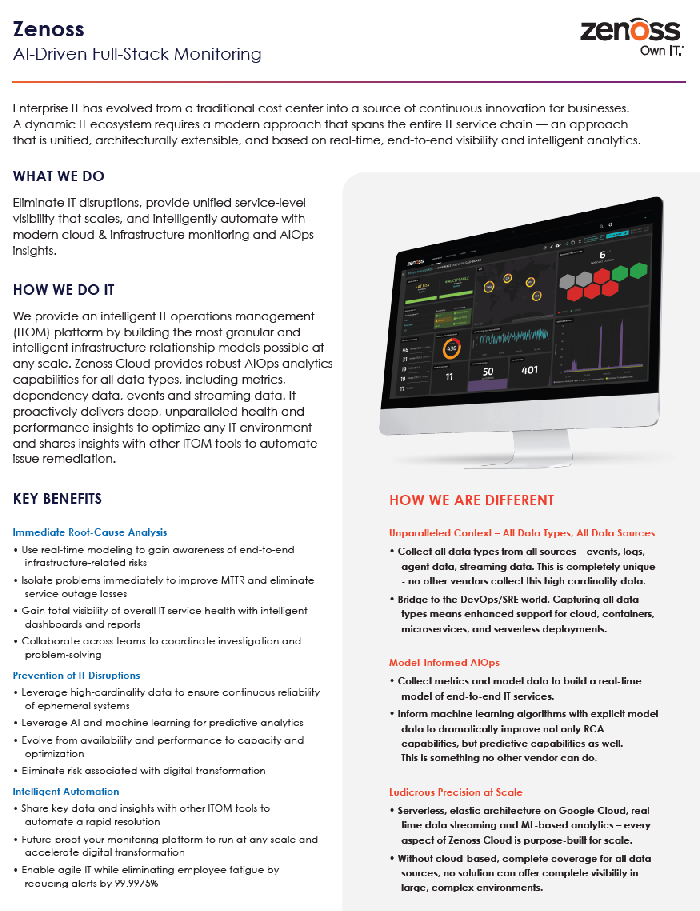 Zenoss Solution Brief